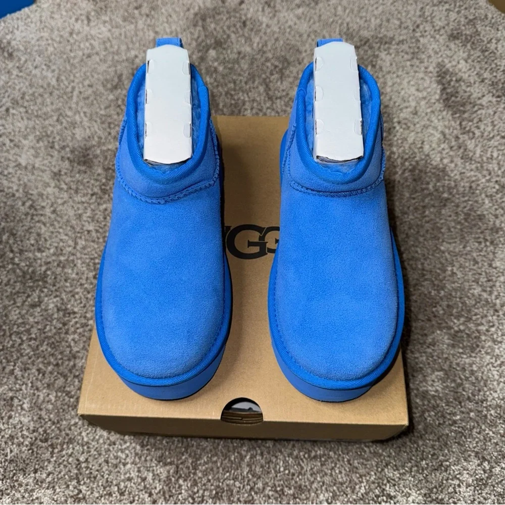 New Kids UGG Classic Ultra Mini Platform Boots Big Sky Blue